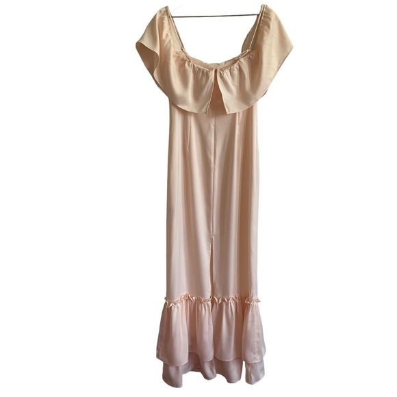 LPA Tiered Ruffle Gown, Champagne, Size S - Picture 9 of 14